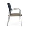 Lesro Newport Wide Guest Chair Metal Frame, Silver, RS Night Sky Back, MD Farro Seat NP1201 - alternate 2